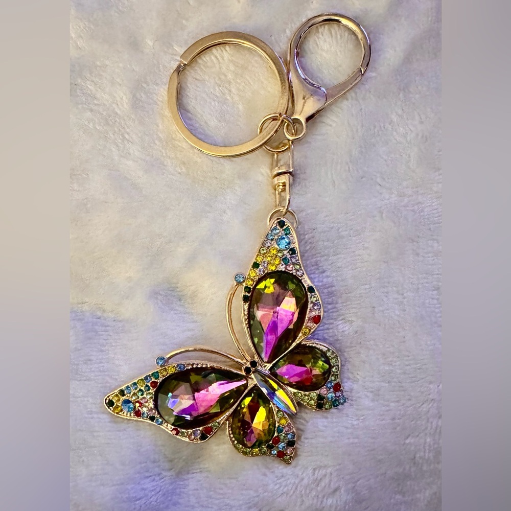 Fashion Jewelry Vibrant Butterfly Keychain/Bag Charm